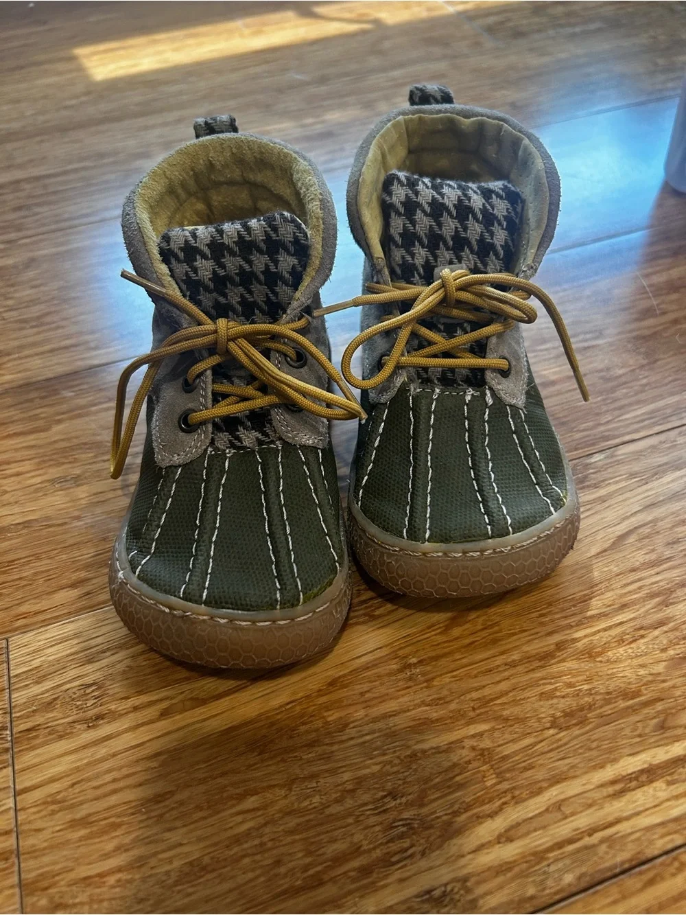 Livie and Luca Kids Olive Green Duck Boots